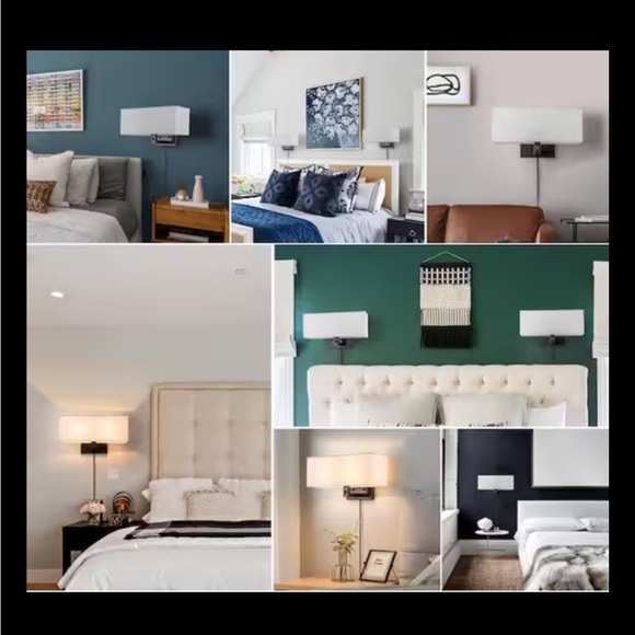 Cattleya Wall Sconce W/Linen Shade 2-Light Oil-Rubbed Bronze Up+Down Lighting - Picture 7 of 8